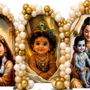 Krishna’s Triple Backdrop Frame